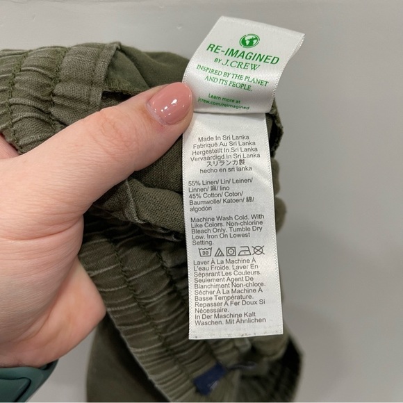 J. Crew Linen Cotton Drawstring Pants Size 0 - Picture 8 of 10